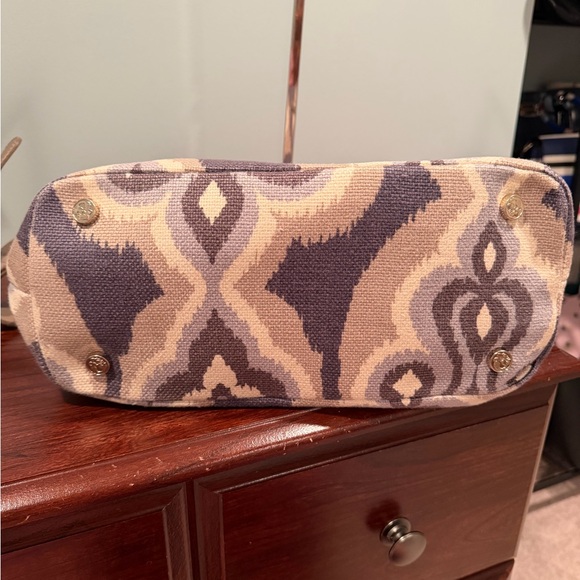 Spartina 449 Patterned Shoulder Bag - Grey and Cream - Picture 9 of 12